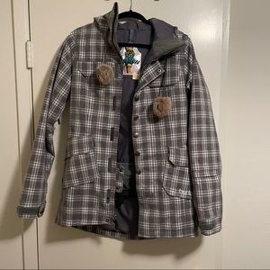 Womens Burton Snowboarding Plaid Jacket